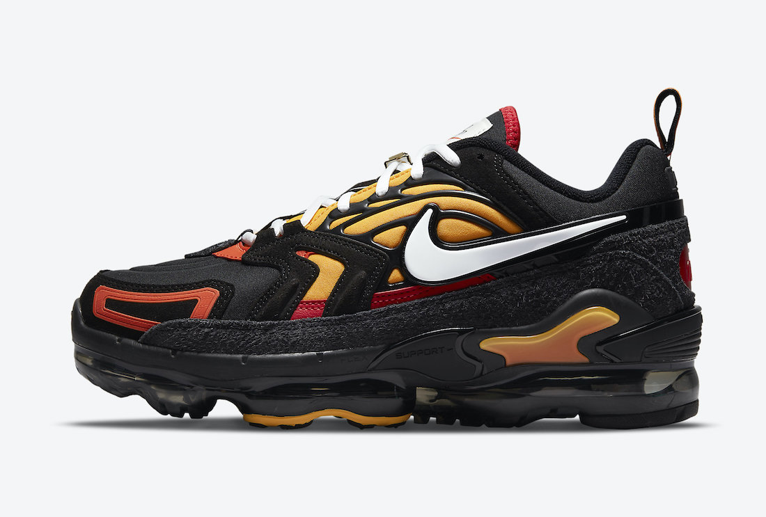 2021 Nike Air VaprMax EVO Black Yellow Red Shoes - Click Image to Close